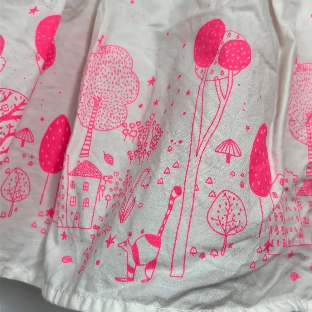 GAP White Dress with Neon Pink Accents size 18-24 months